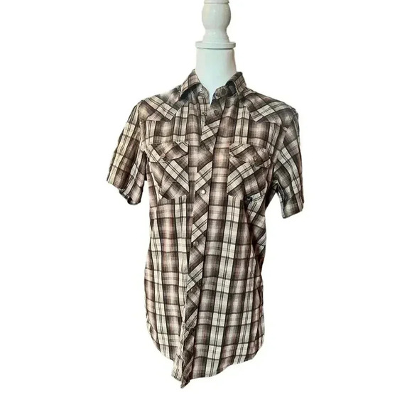 COSTAL short sleeve button up pearl snap buttons mens size small - Picture 2 of 11